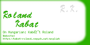 roland kabat business card